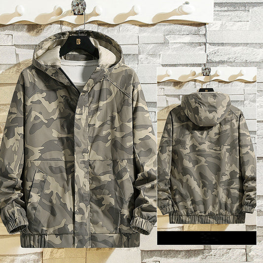 Hooded Loose Camouflage Casual Jacket