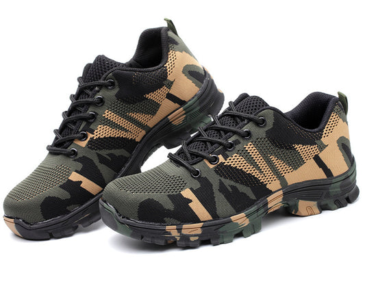 Lightweight Breathable Safety Shoes Camouflage Flying