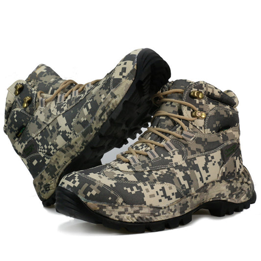 Camouflage outdoor combat boots