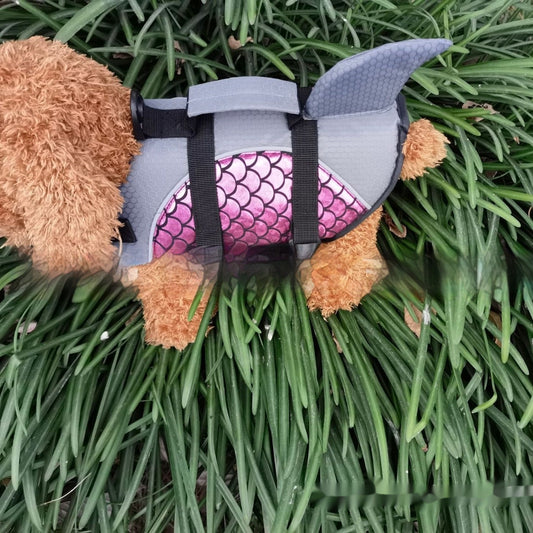 Pet Football Pattern Fish Tail Life Jacket