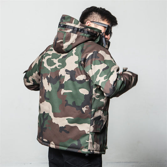 Winter camouflage cotton jacket men