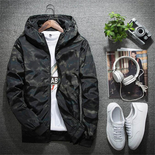 Camouflage jacket hooded jacket