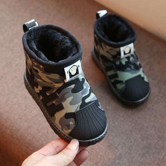 Camouflage soft sole children's shoes