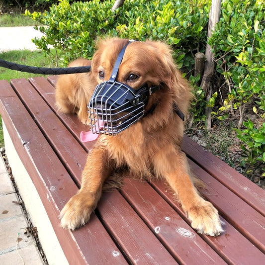 Adjustable Basket Soft Straps Rubber Anti-bite Muzzle