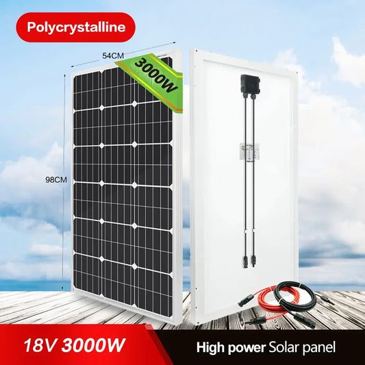 3000W Solar Panel Power Generator 18VSolar Panel High Efficiency Portable Flexible Charging Outdoor Solar Cells For Home Camping