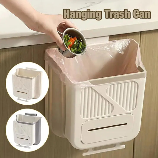 Wall Mounted Trash Can Foldable Garbage Can Wall Mounted Kitchen Trash Can Compost Bin For Kitchen Bathroom Bedroom Camping