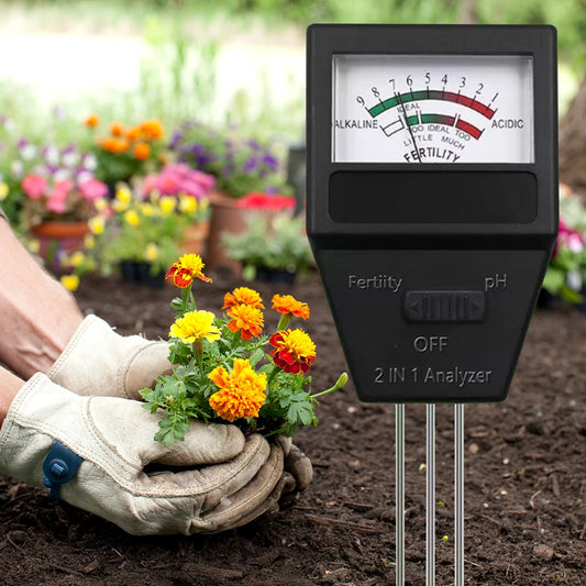 2 in 1 Soil PH Fertility Meter Analyzer With 3 Probes Soil PH Tester Plant Fertile Measure Device Acidity Meter For Garden