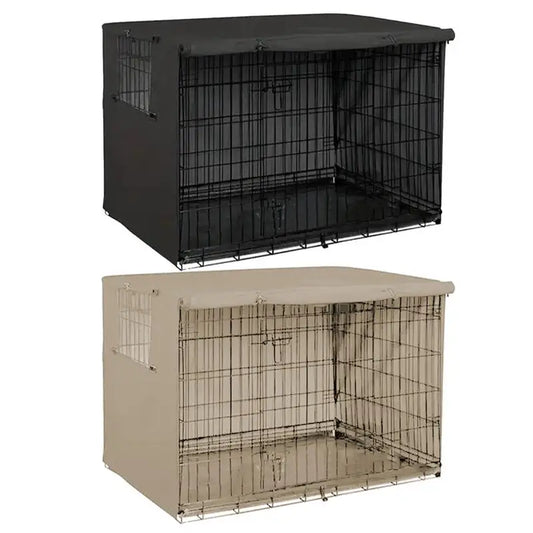 Pet Cage Cover Oxford Dog Kennel Cover Pet Crate Cover Windproof Dog Kennel Cover Waterproof Dog Cat Cage Cover for Crates