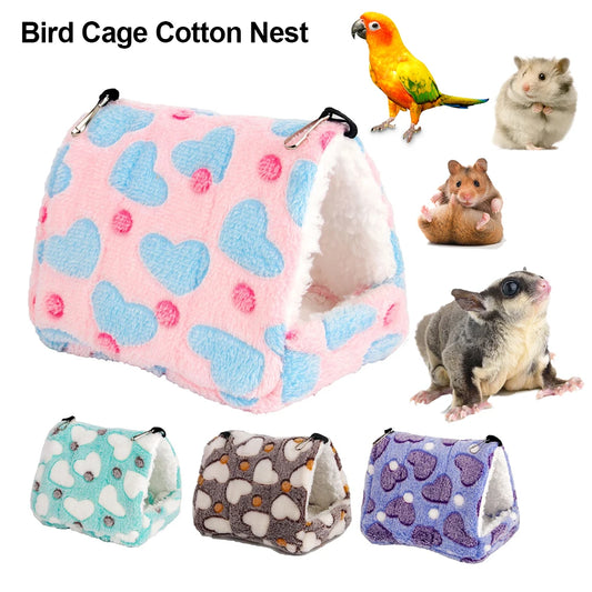 Winter Warm Bird Cage Parrot Cotton Nest Parrot Nest Budgie For Hammock Cage Hut Tent Bed Hanging Cave Pet Products