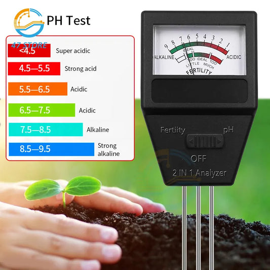 2-in-1 Soil PH And Fertility Meter Test Pen Nitrogen Phosphorus Potassium Analyzer Avoid Premature Defoliation Non-flowering