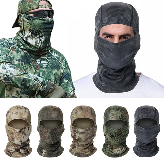 Mask Military Camo Face Mask Bandana Balaclava Hood Headwear For Men Women Tactical Training Cycling Ski Wind-Resistant Hunting