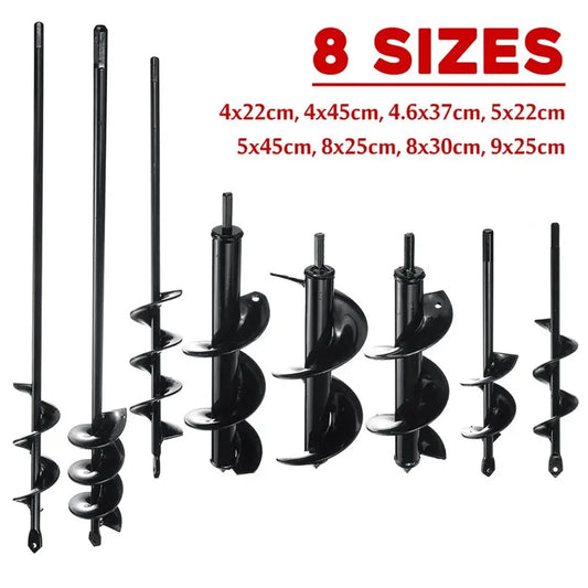 JUSTINLAU 9 to 18 Inch Earth Planter Spiral Auger Drill Bit Post Hole Digger Power Garden Auger Kit