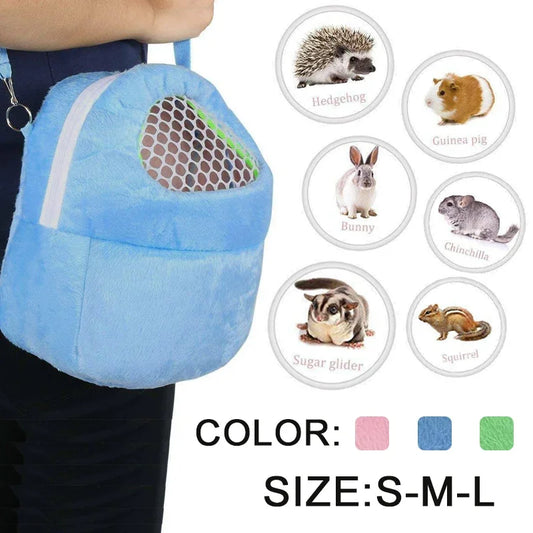 2022 Portable Small Animals Carrier Bag Travel Hanging Bag for Pets Rat Hamster Hedgehog Chinchilla Ferret Breathable Pet Cage