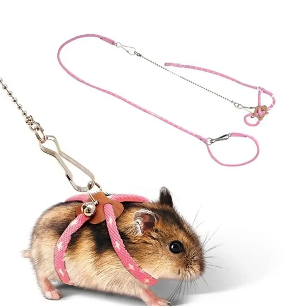 Small Pet Adjustable Soft Harness Bird Parrot Mouse Hamster Ferrets Rat Pig Leash Traction Rope Guinea Pig Accessories