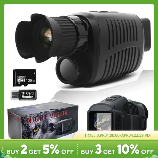 Monocular Night Vision Device 1080P HD Infrared Camera 5X Digital Light Zoom Hunting Telescope Outdoor Search Full Darkness 300m