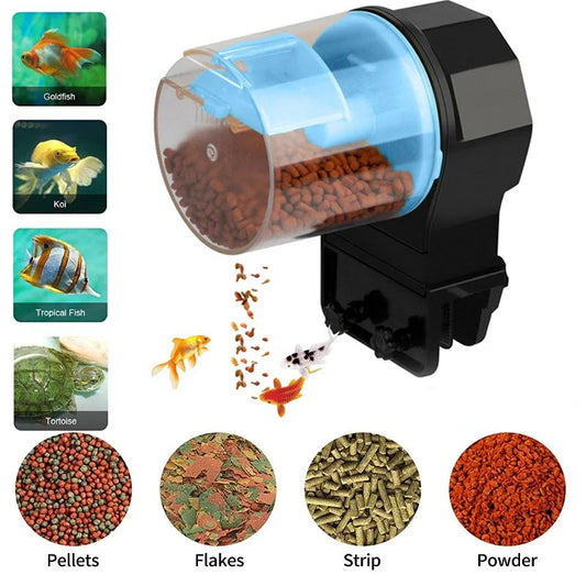 Large-Capacity Aquarium Fish Feeder Fish Food Dispenser Automatic Fish Tank Feeder 12 Hours/24 Hours Intelligent Timing