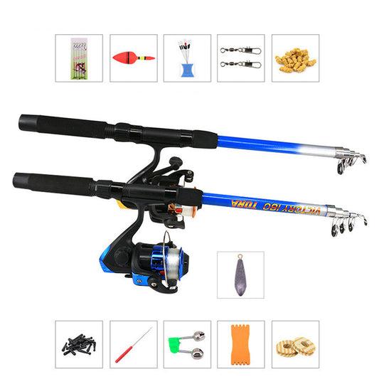 Portable Accessories Bag Beginner Fishing Rod Set Ultra-light And Retractable