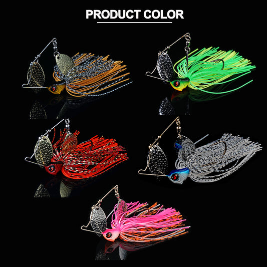 Rotating Composite Sequin Head Heavy Beard Guy Bionic Hard Bait Bass Hook